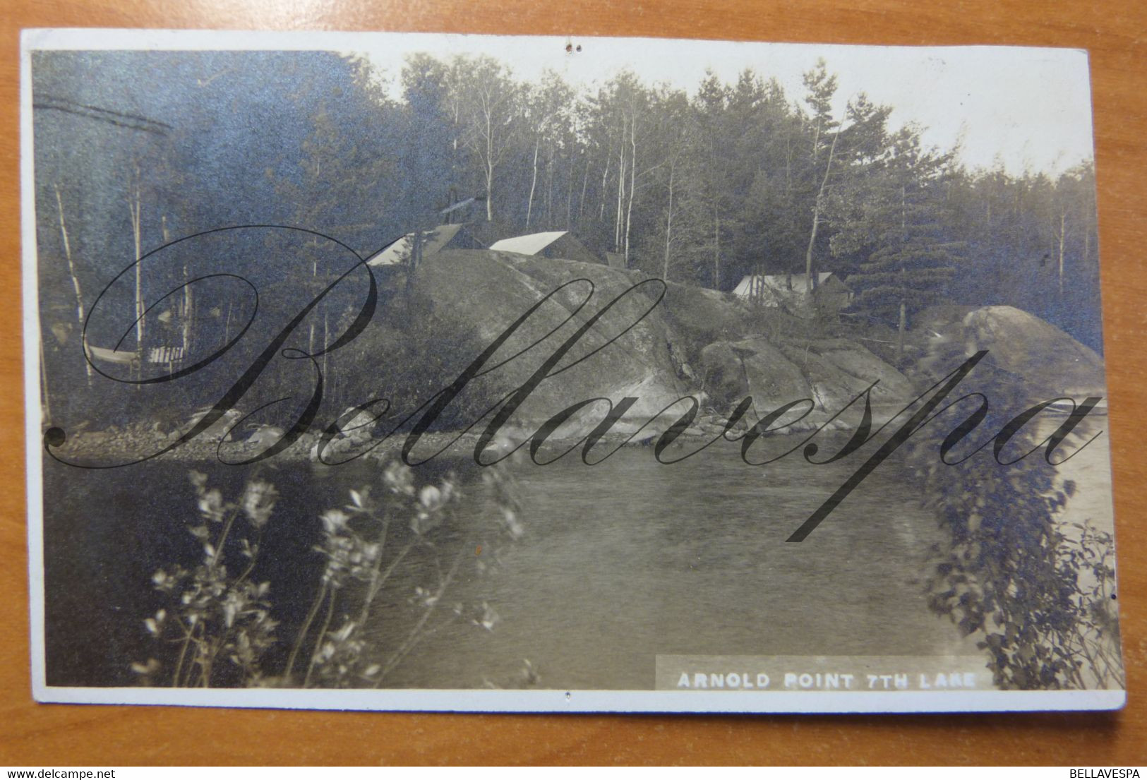 Tent Camp Adirondack Mountains. RPPC Hamilton Country. USA - Adirondack