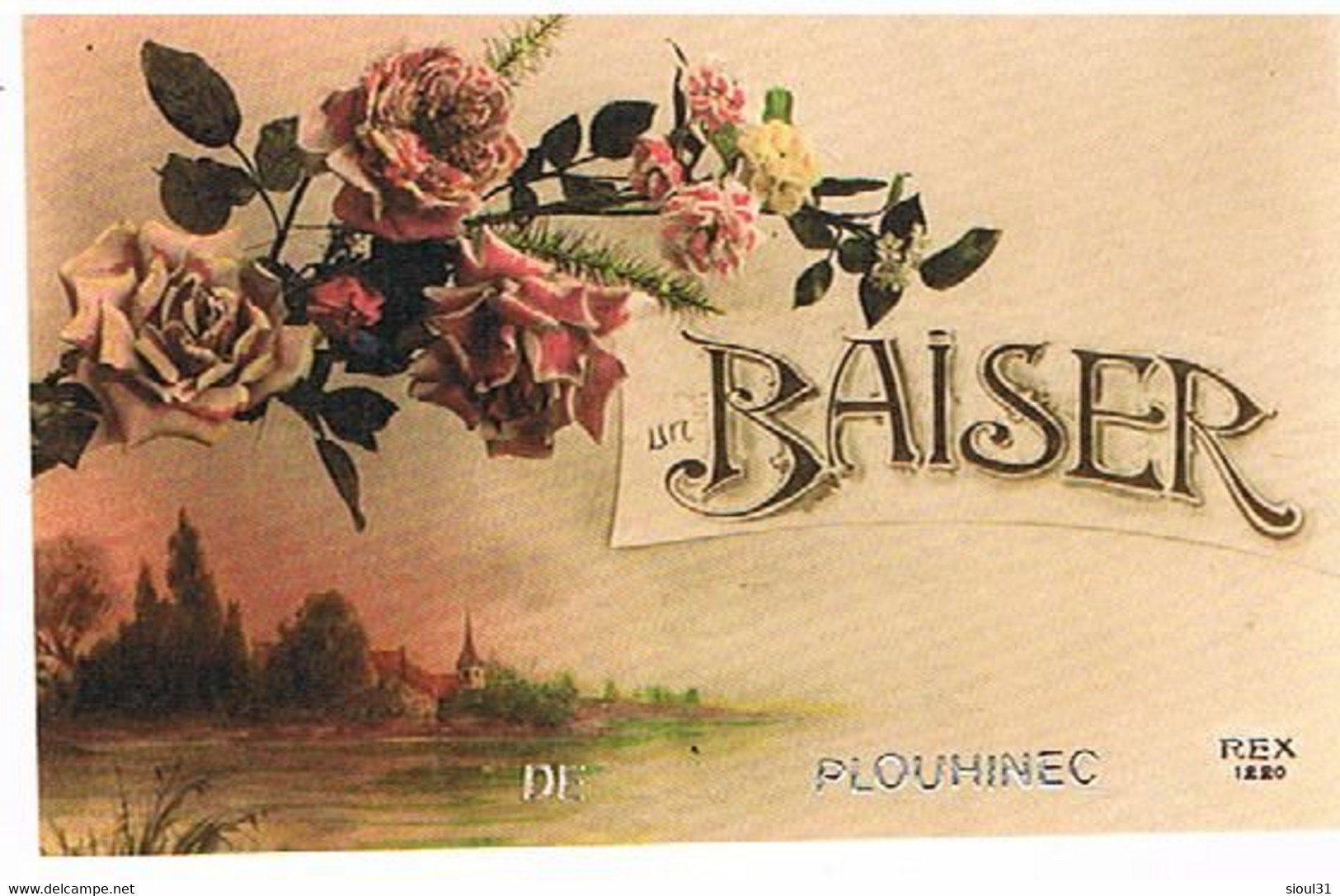 29 UN BAISER   DE    PLOUHINEC   CPM  TBE   684 - Plouhinec