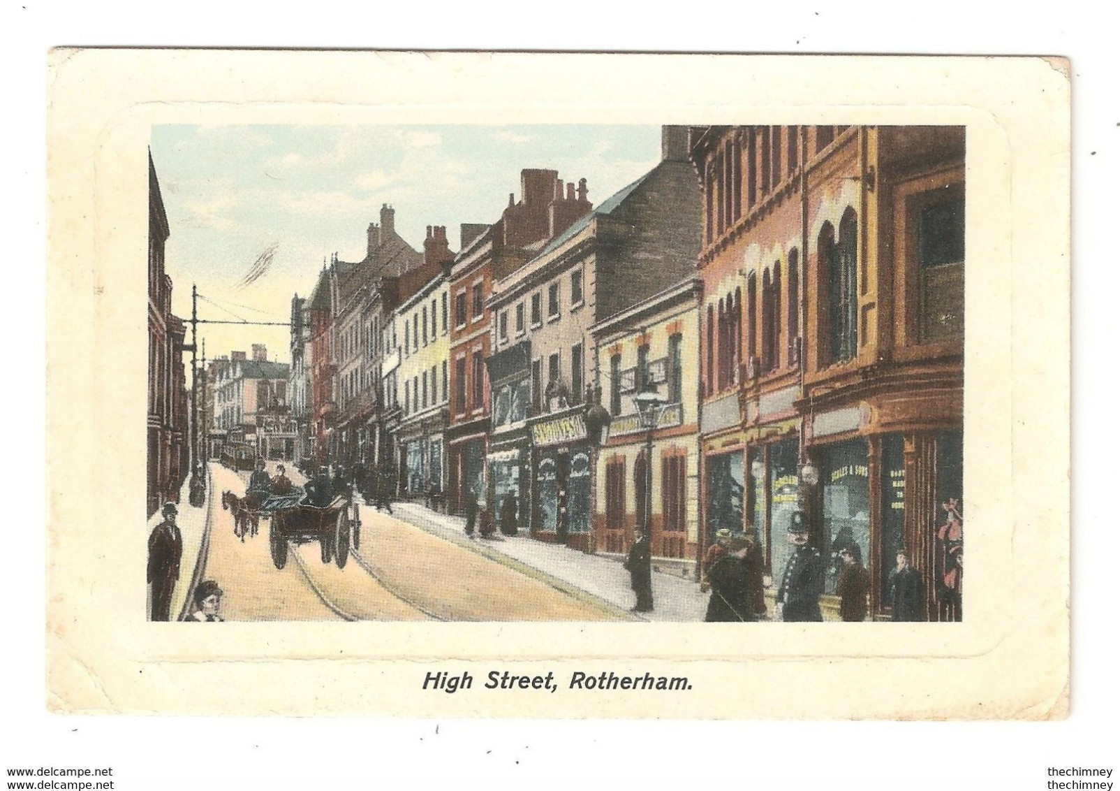 ROTHERHAM HIGH STREET USED 1909 WITH STAMP SENT TO FRANCE - Other & Unclassified