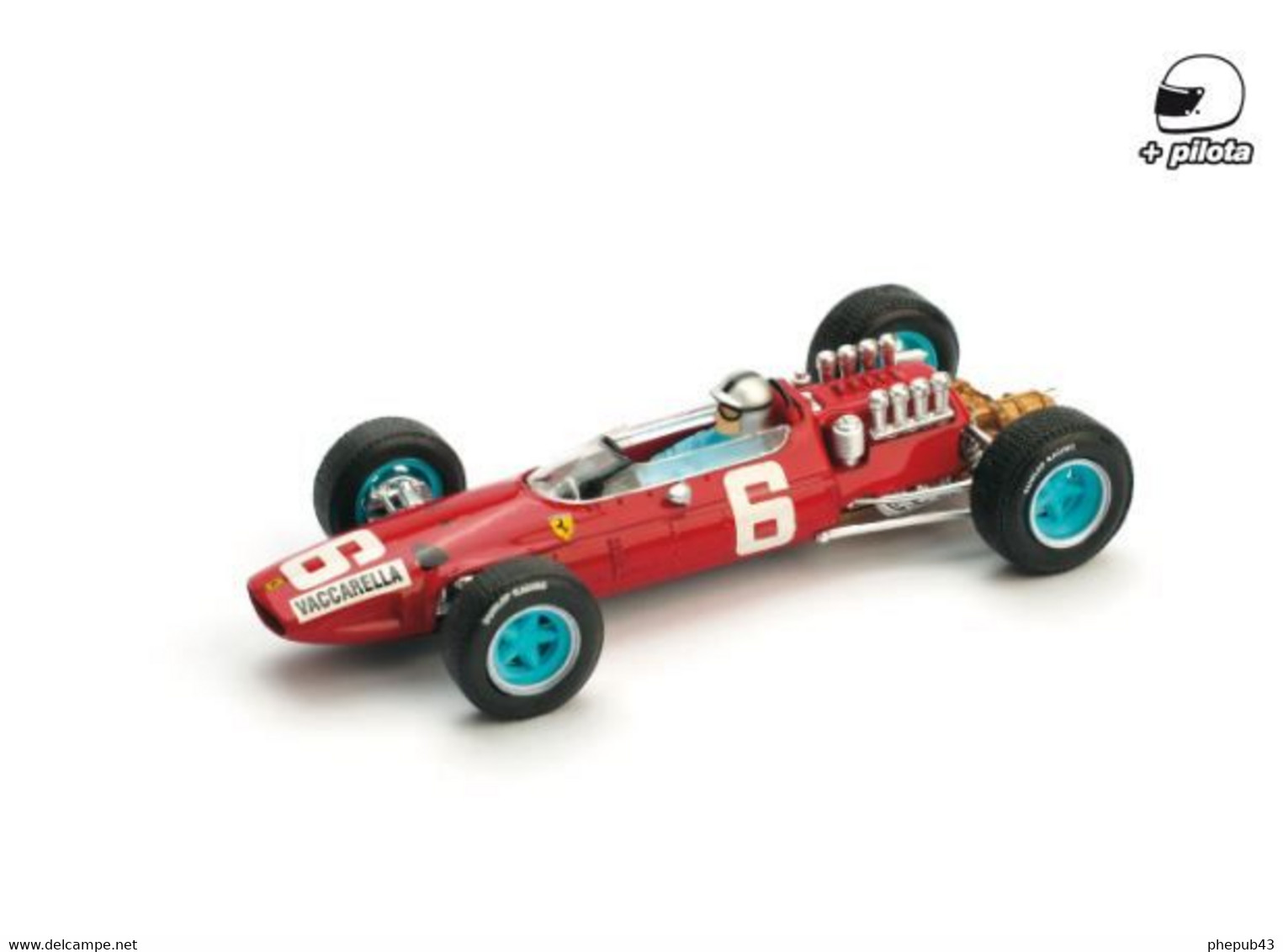 Ferrari 158 - Nino Vaccarella - 12th GP FI Italie 1965 #6 - Brumm + Pilot - Brumm