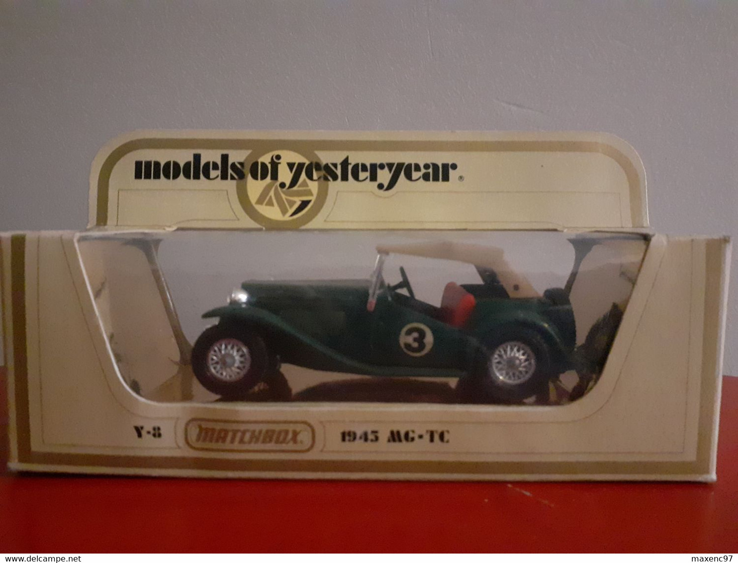 VOITURE Y8 1945 MG TC n°3 COULEUR VERTE MATCHBOX MODELS OF YESTERYEAR