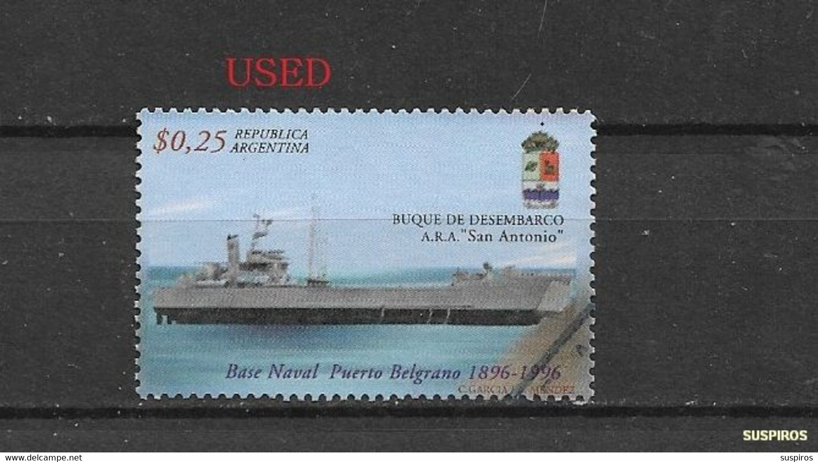 ARGENTINTA   1996 The 100th Anniversary Of The Port Belgrano Naval Base USED - Used Stamps