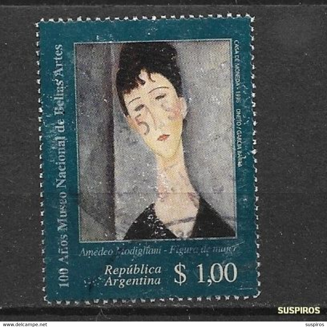 ARGENTINTA   1996 The 100th Anniversary Of The National Gallery Of Fine Arts USED - Used Stamps