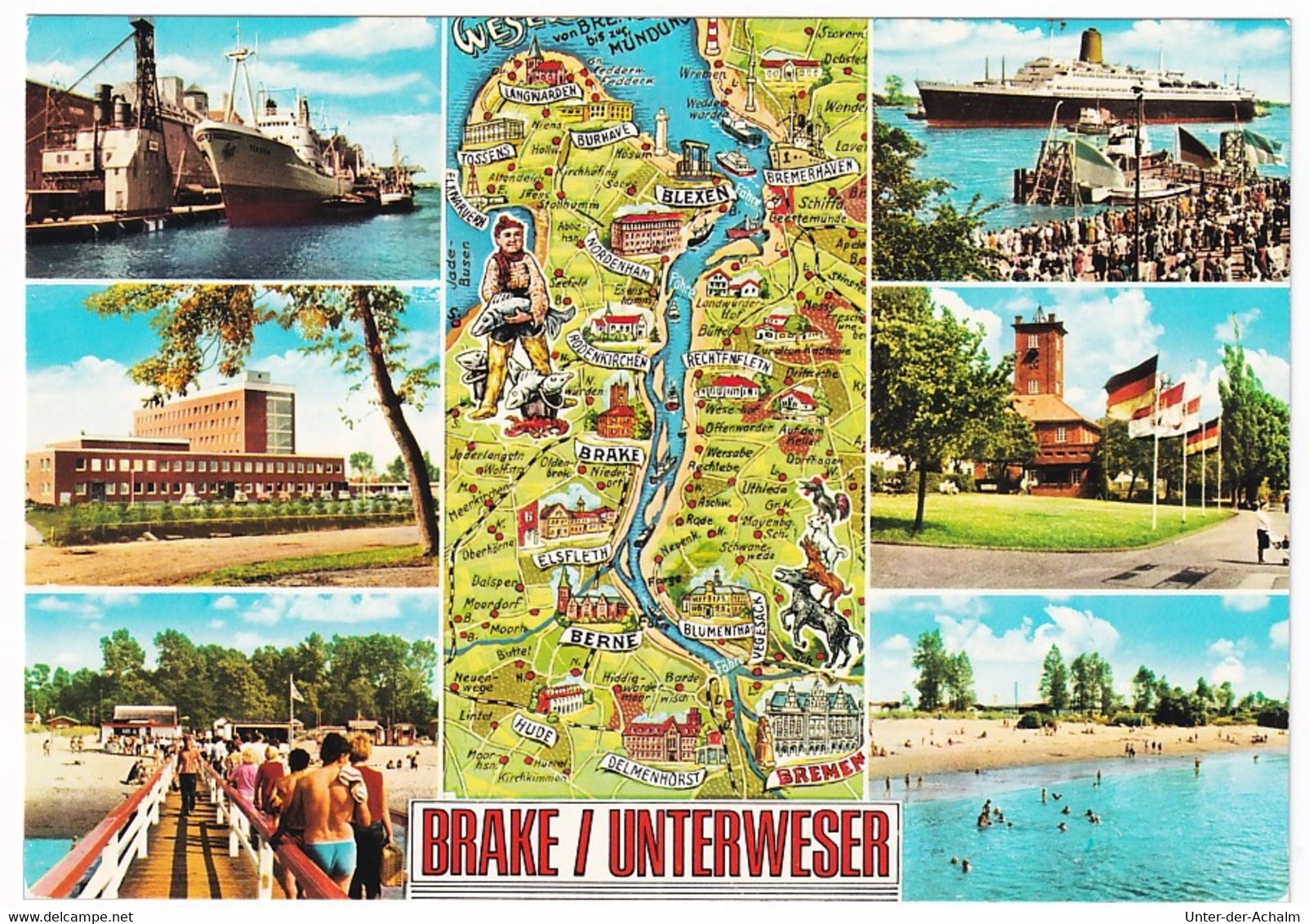 Brake An Der Unterweser - Landkarte Und 6 Ansichten - Brake