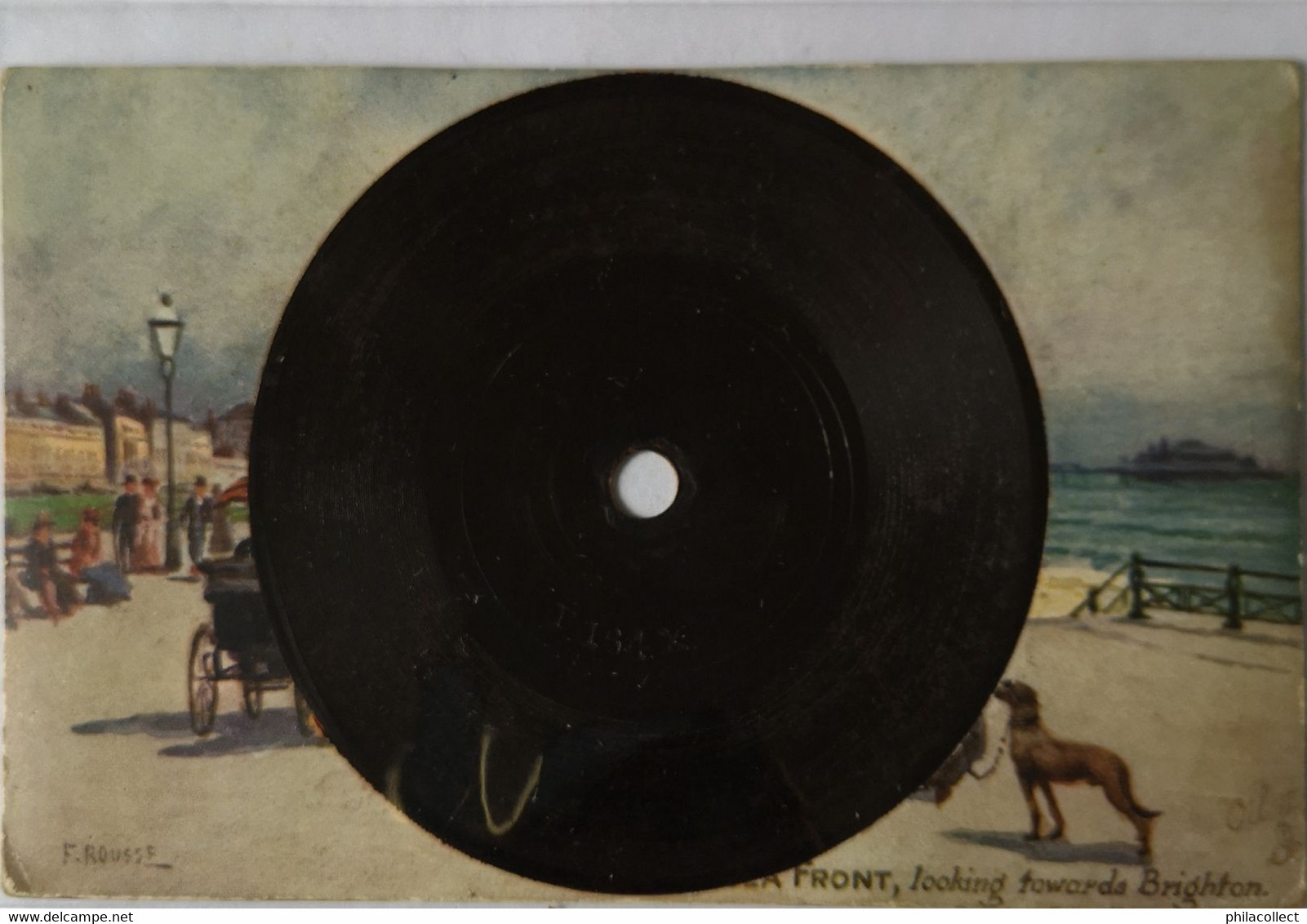 Schallplatte A-Karte // Tuck's Gramophone Record Postcard Serie R (Tarragona - One Step) 19?? Novelty Card - Autres & Non Classés
