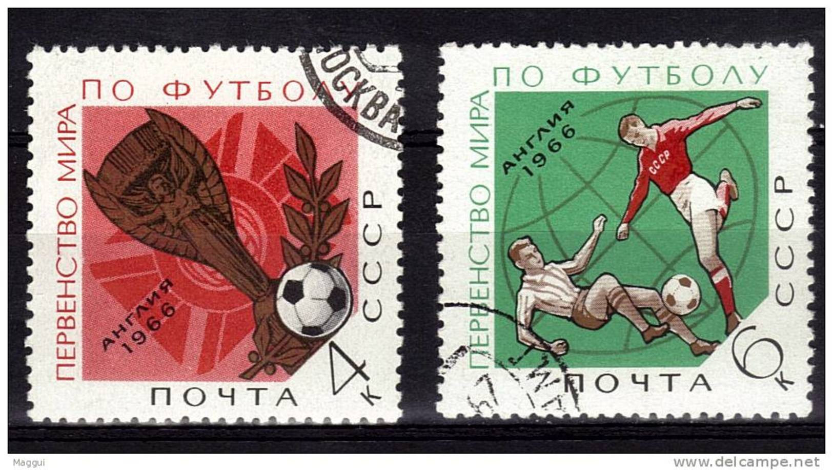 URSS     N° 3107/08    Oblitere  Cup  1966  Football  Soccer  Fussball - 1966 – Angleterre