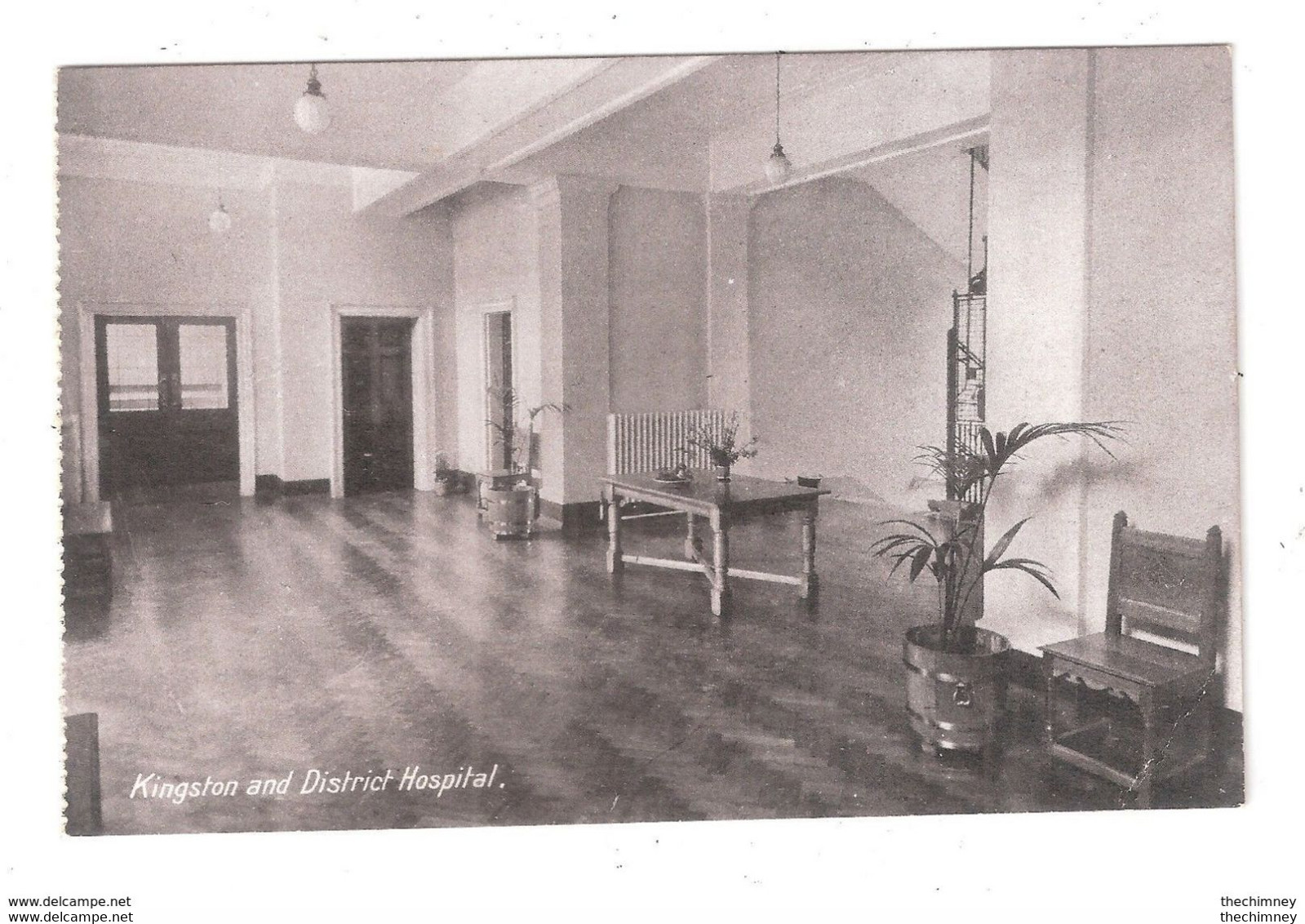 KINGSTON & DISTRICT HOSPITAL INTERIOR SCENE CARD IS FROM A BOOK - Surrey