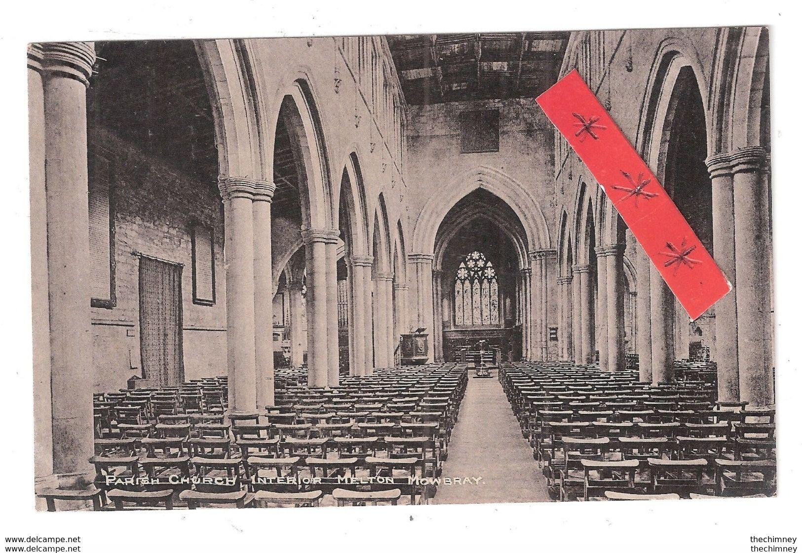 CHURCH INTERIOR MELTON MOWBRAY & DUPLEX POSTMARK 522 LEICESTERSHIRE J TOWNE & CO - Other & Unclassified