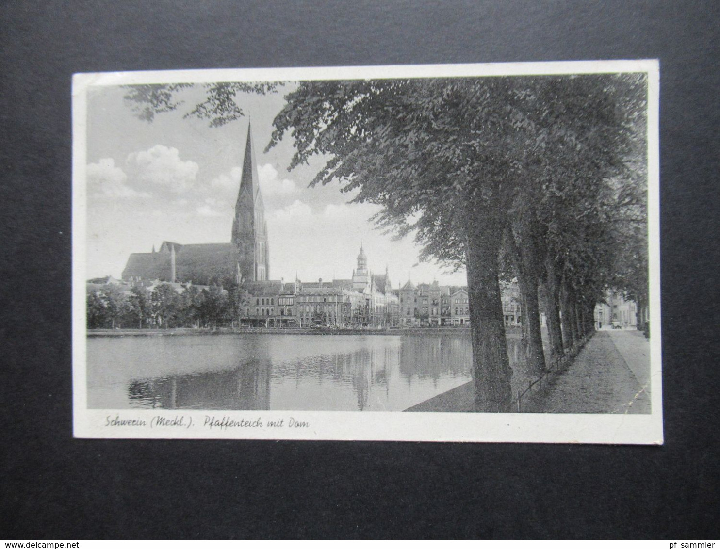 Kontrollrat 6.5.1947 AK Schwerin Mecklenburg Pfaffenteich Mit Dom Verlag Th. Wrigge - Schwerin