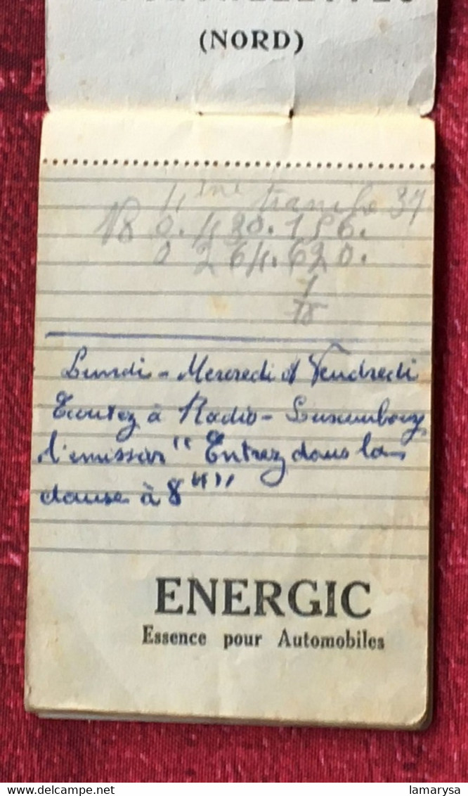 Energic Energol Essence Huile Pr Voiture Automobile-Agenda-☛Bloc Notes Vadémécum-☛Sté Générale Huiles Pétrole-Publicités - Supplies And Equipment