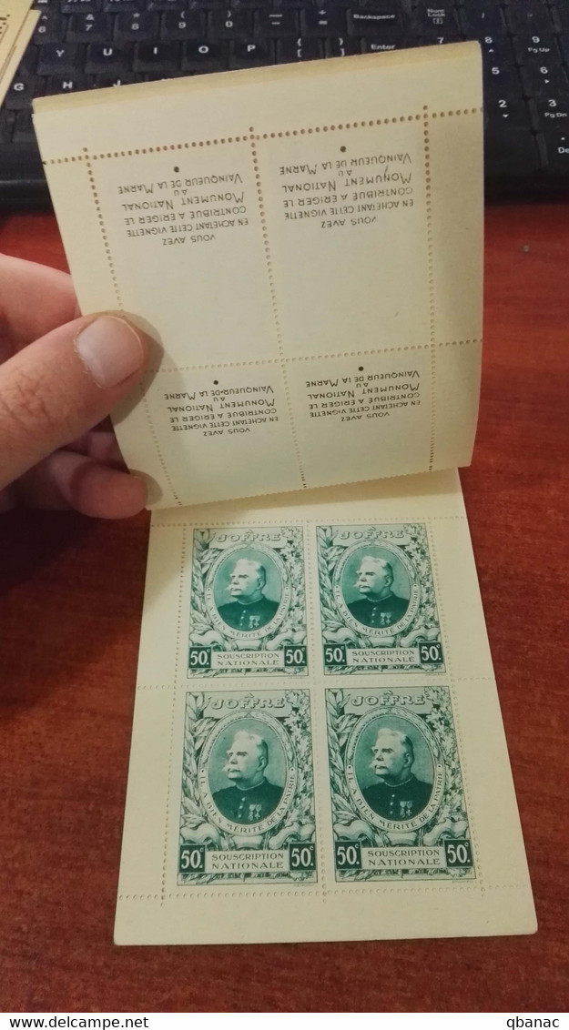 France Marechal Joffre Carnet - Blokken & Postzegelboekjes