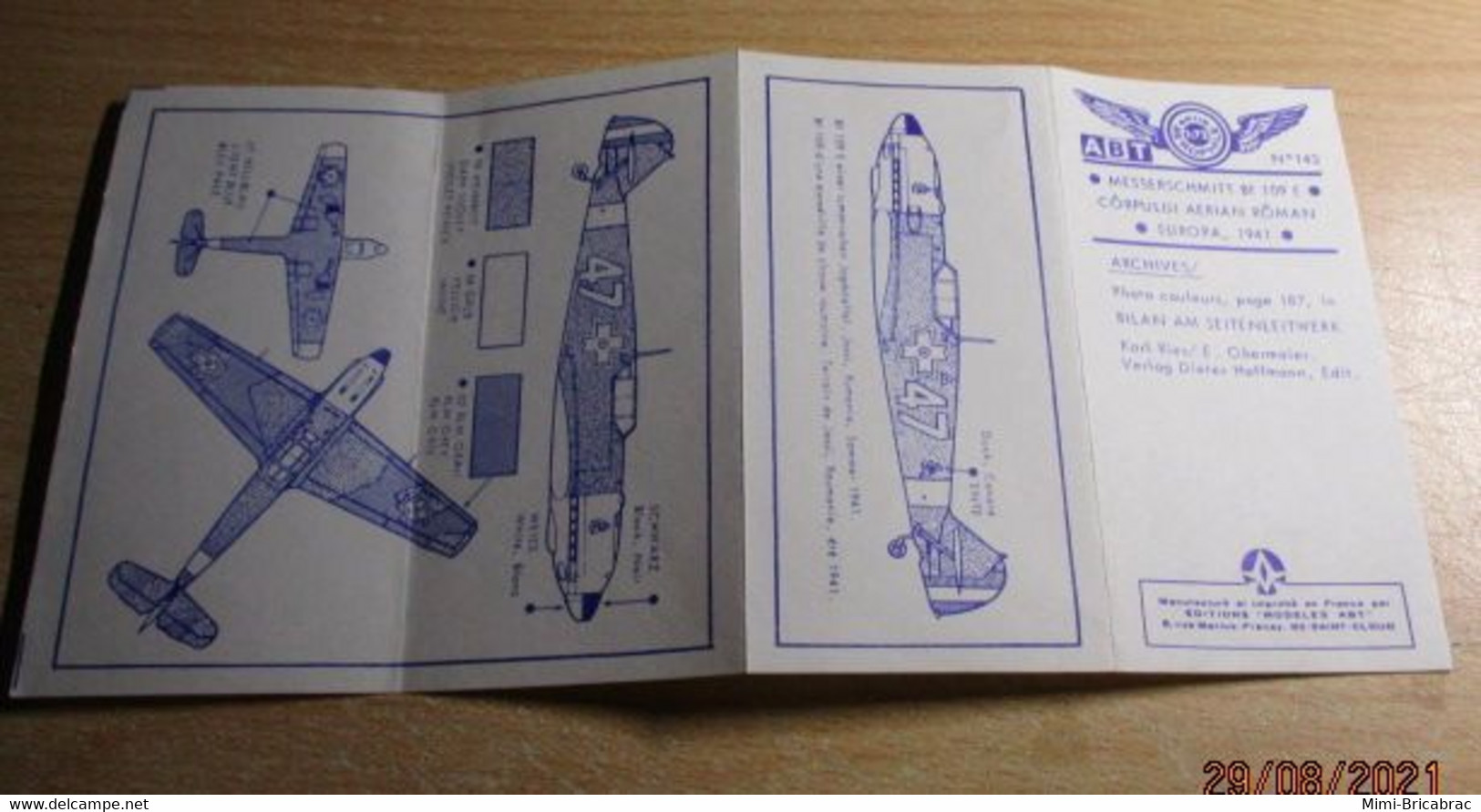 ABT21 Très Rare Décal Années 70 ABT : 1/72e Me 109E ROUMAIN 1941 (alliés De L'Allemagne ...) - Décals