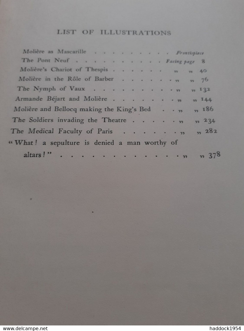 MOLIERE A Biography H.C. CHATFIELD-TAYLOR Duffield Et Company 1906 - Theater