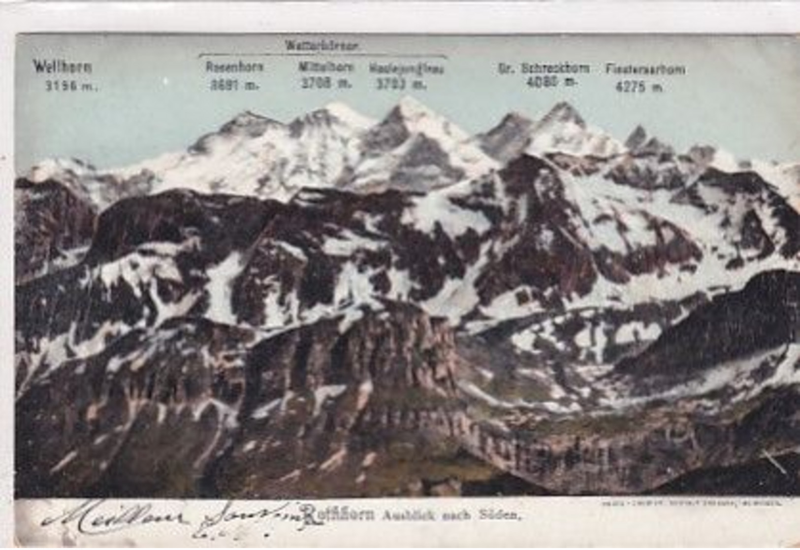 Hotel-Stempel Hotel Rothornkulm Auf Ansichtskarte - 1904    (P-350-10422) - Storia Postale