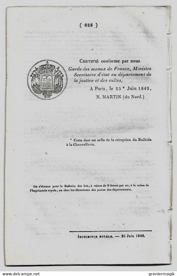 Bulletin Des Lois 919 1842 Brevets D'invention (Autopanphone Seytre (pianos), Tuiles Gilardoni, Hydrostat Viau Harfleur) - Décrets & Lois