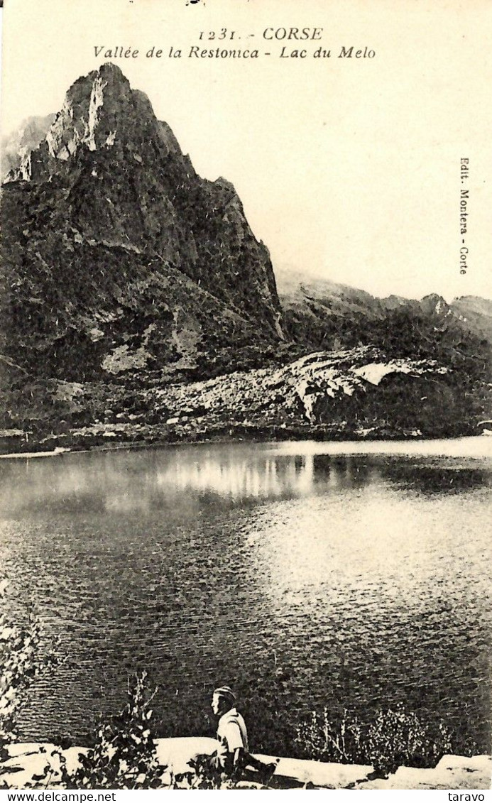CORSE  -  Randonneur Au Lac Du Melo (Vallée De La Restonica) - Ed. Montera, Corte - Corte