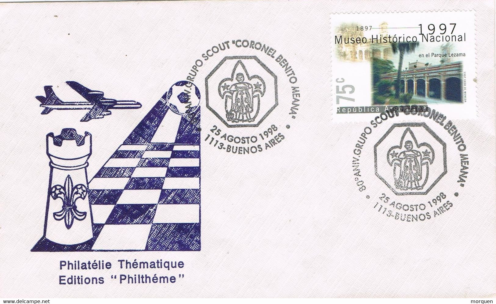 41509. Carta BUENOS AIRES (Argentina) 1998. Tema SCOUTS, Grupo Scout Coronel BENITO - Lettres & Documents