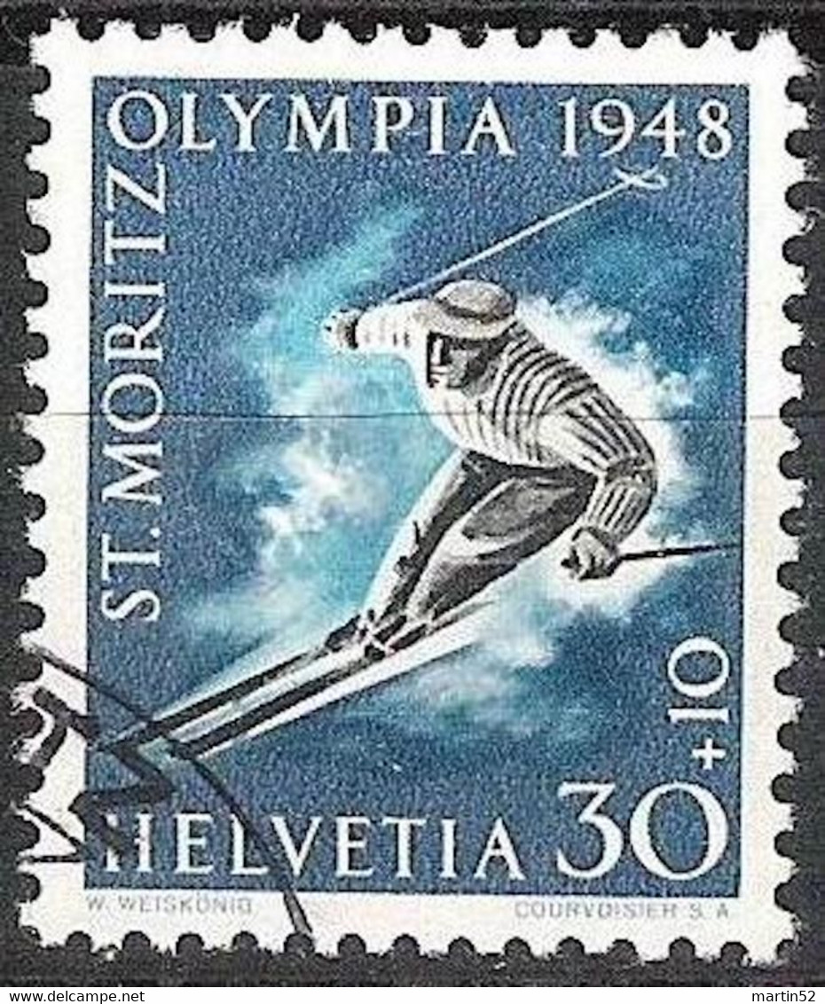 Schweiz Suisse 1948: Winter-Olympiade D'hiver Zu WIII 25-28 Mi 492-495 Yv 449-452 Mit Sonder-o ST.MORITZ (Zu CHF 17.00) - Winter 1948: St. Moritz