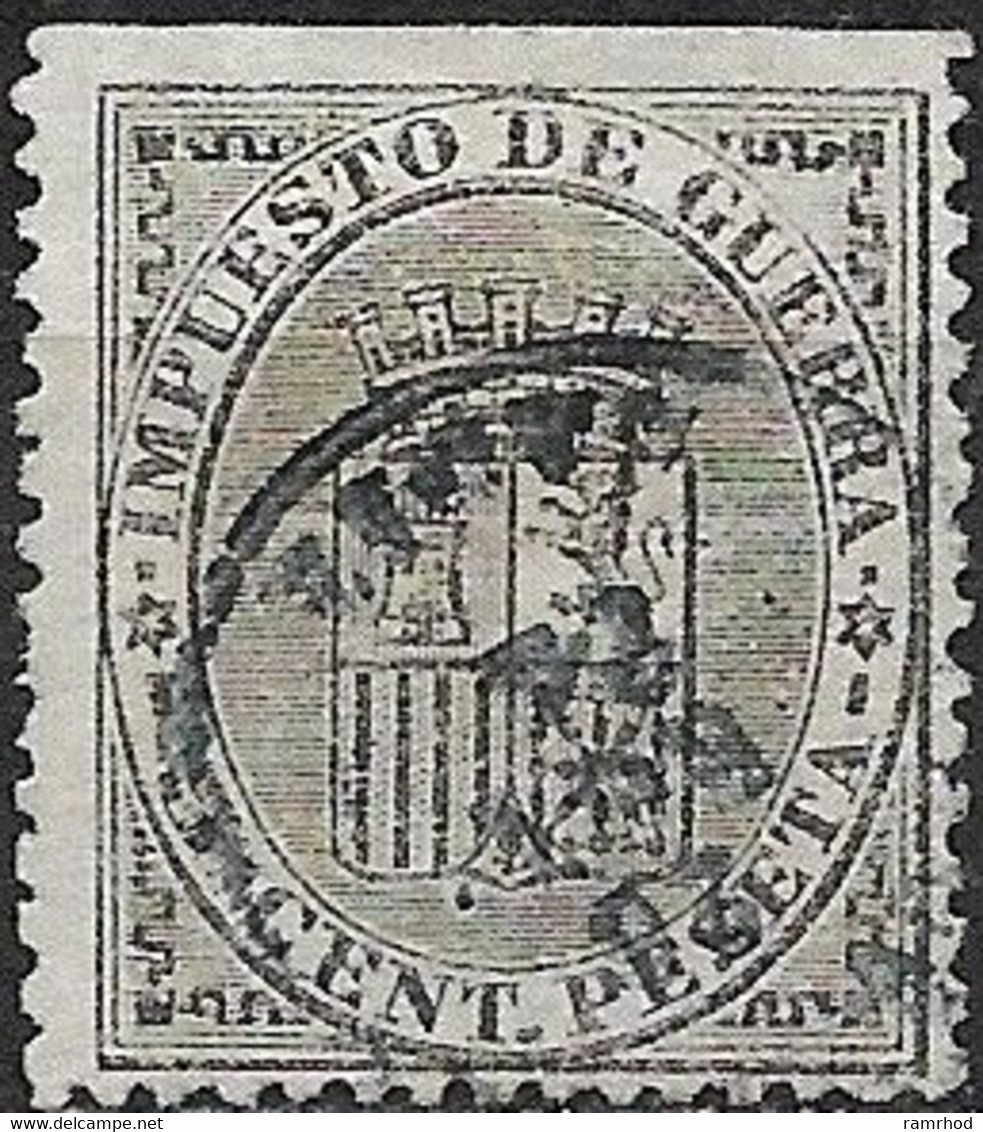 SPAIN 1874 War Tax - 5c. De P - Black FU - Oorlogstaks