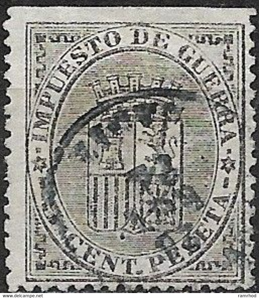 SPAIN 1874 War Tax - 5c. De P - Black FU - Impuestos De Guerra