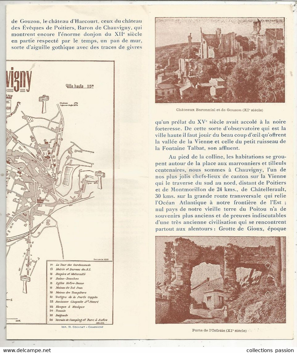 Dépliant Touristique 8 Pages, CHAUVIGNT ET SES ENVIRONS ,86 , Vienne, 4 Scans, Frais Fr 1.95 E - Toeristische Brochures