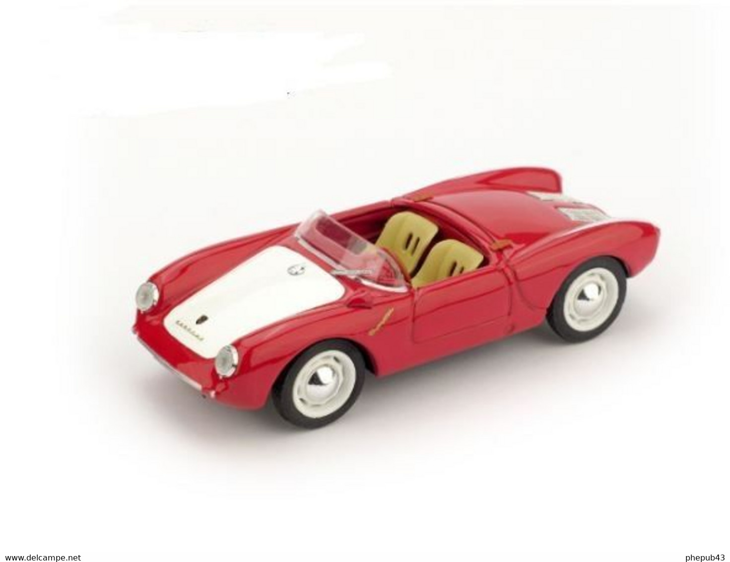 Porsche 550A Spyder - 2 Places - 1954 - Red + White - Brumm - Brumm