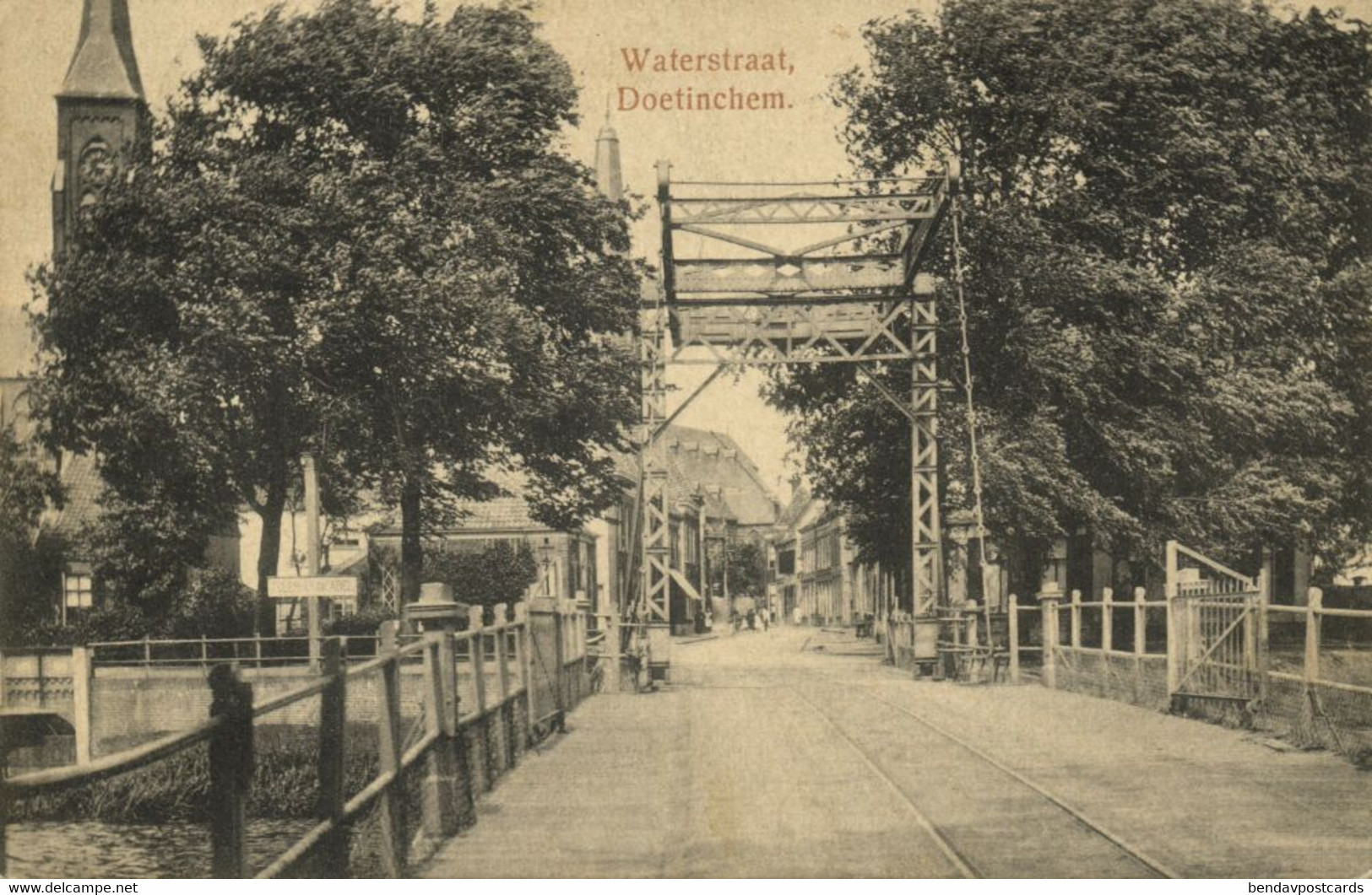 Nederland, DOETINCHEM, Waterstraat Met Ophaalbrug (1910s) Ansichtkaart - Doetinchem