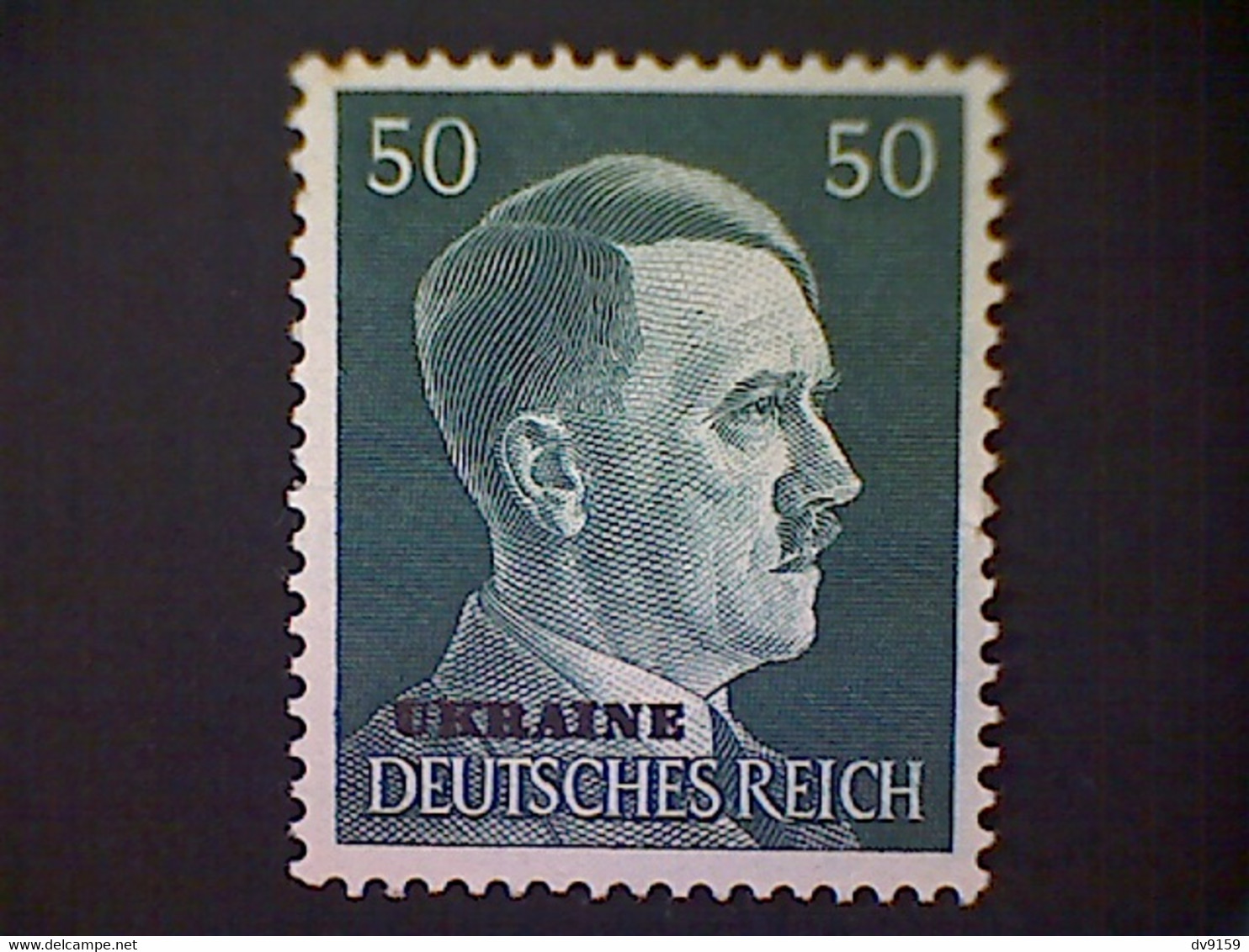 Russia, Scott #N58, Mint (*), 1941, Hitler Overprint Ukraine, 50pf, Myrtle Green - 1941-43 Deutsche Besatzung