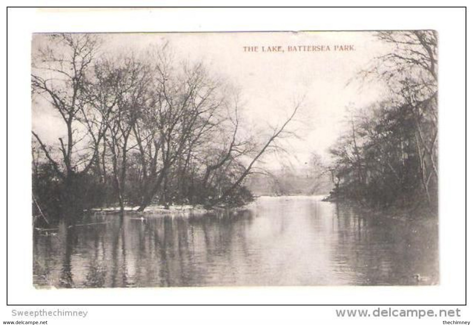 THE LAKE BATTERSEA PARK USED 1905 SOUTH LONDON SUBURBS CHARLES MARTIN LONDON - London Suburbs