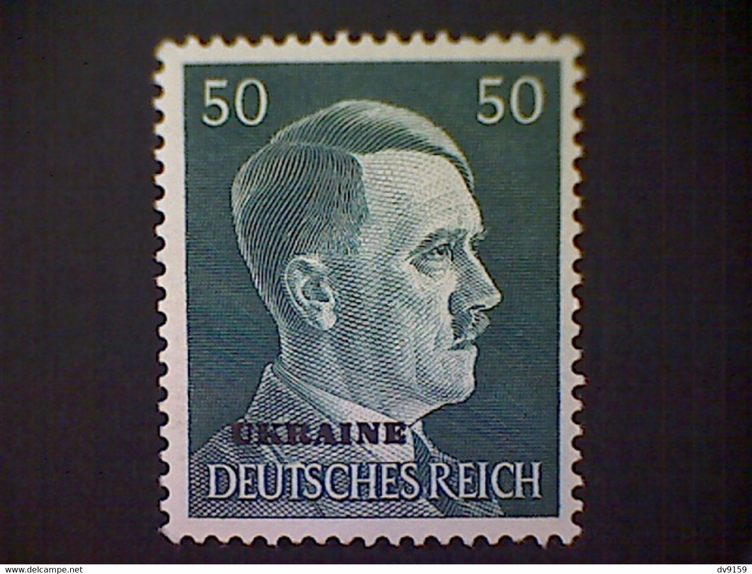 Russia, Scott #N58, Mint (*), 1941, Hitler Overprint Ukraine, 50pf, Myrtle Green - 1941-43 Occupazione Tedesca