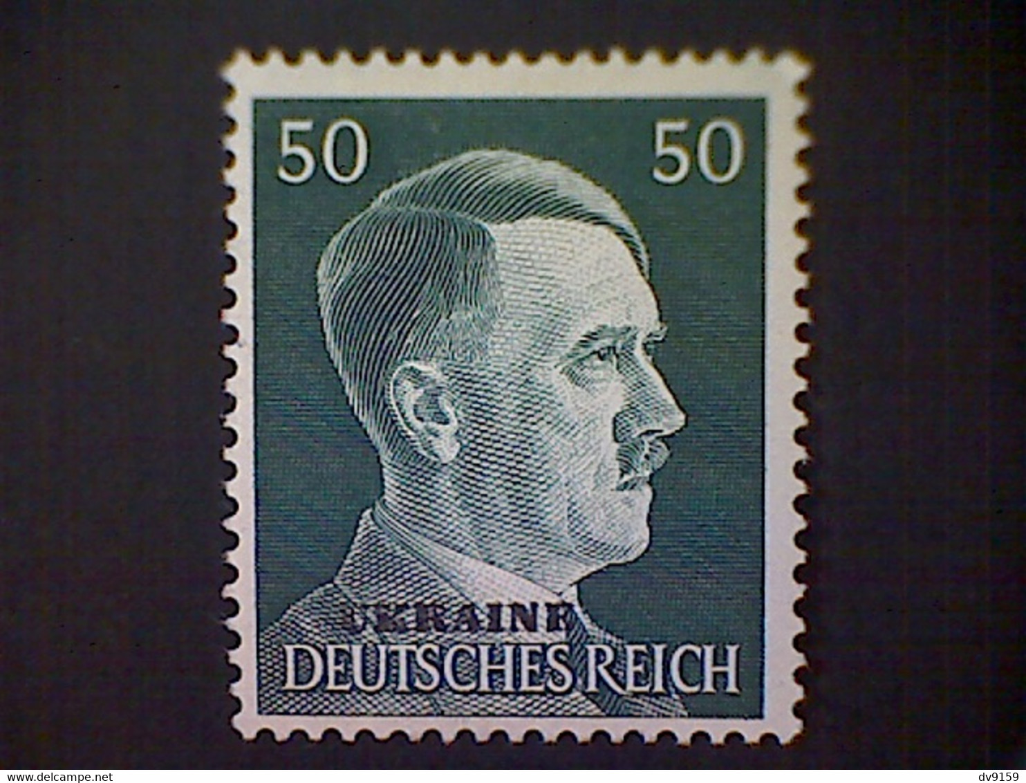 Russia, Scott #N58, Mint (*), 1941, Hitler Overprint Ukraine, 50pf, Myrtle Green - 1941-43 Deutsche Besatzung