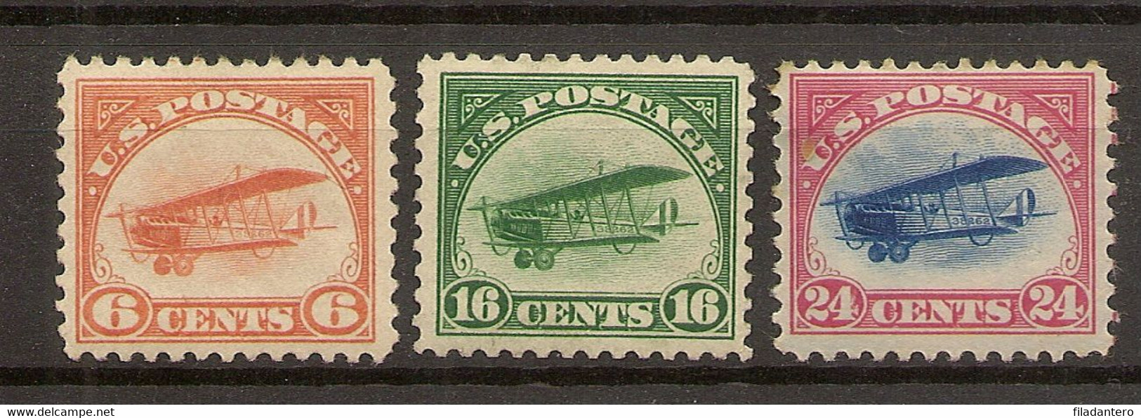 ESTADOS UNIDOS  AÉREOS  YVERT 1/3*/**  1918     NL1268 - 1b. 1918-1940 Nuovi