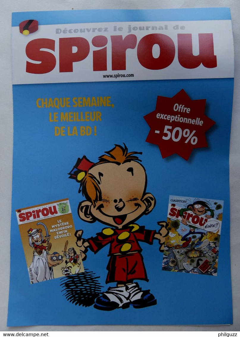 FLYERS BLEU ABONNEMENT JOURNAL SPIROU 2011 - TOME & JANRY - LE PETIT SPIROU - Objets Publicitaires