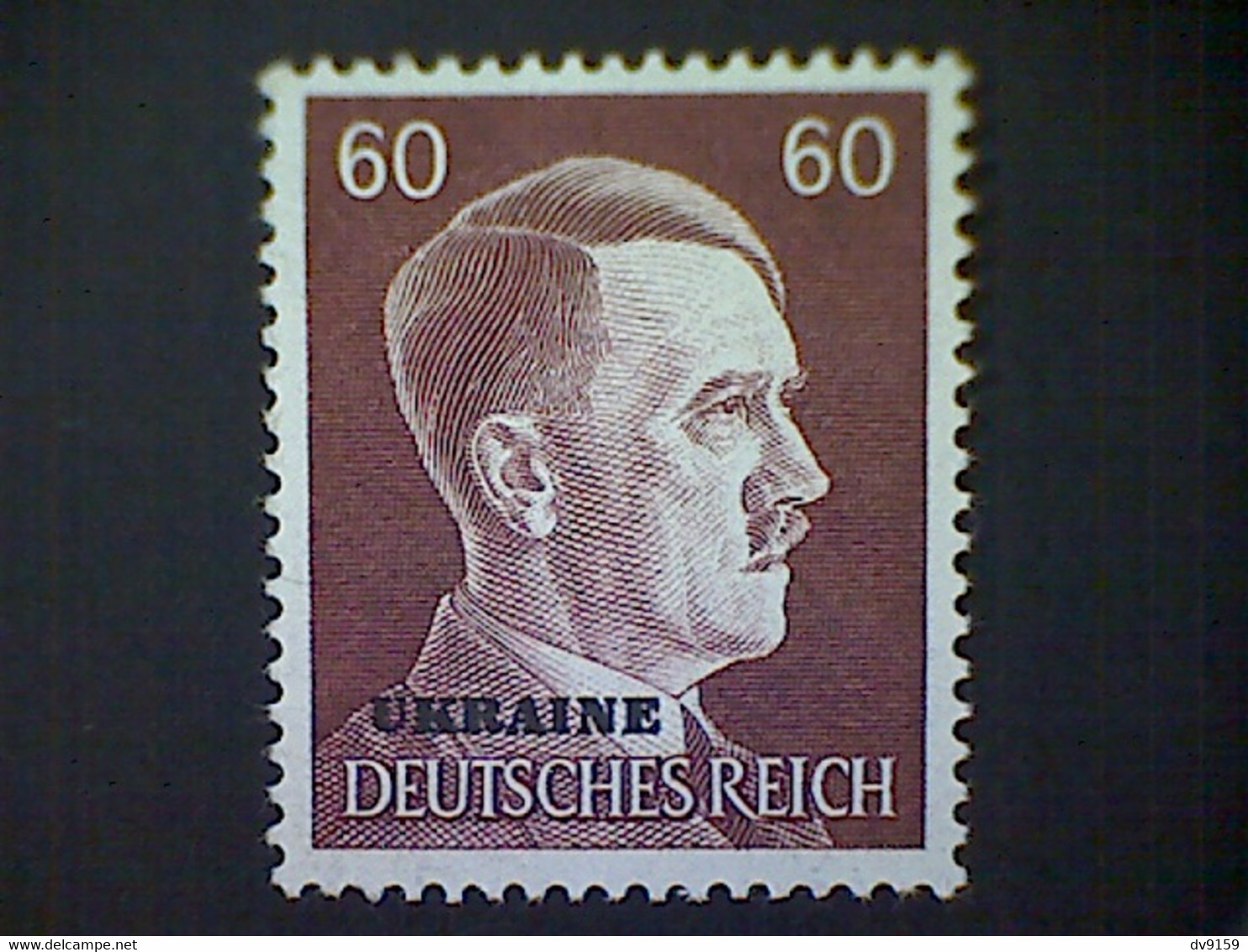 Russia, Scott #N59, Mint (*), 1941, Hitler Overprint Ukraine, 60pf, Dark Red Brown - 1941-43 Occupation: Germany