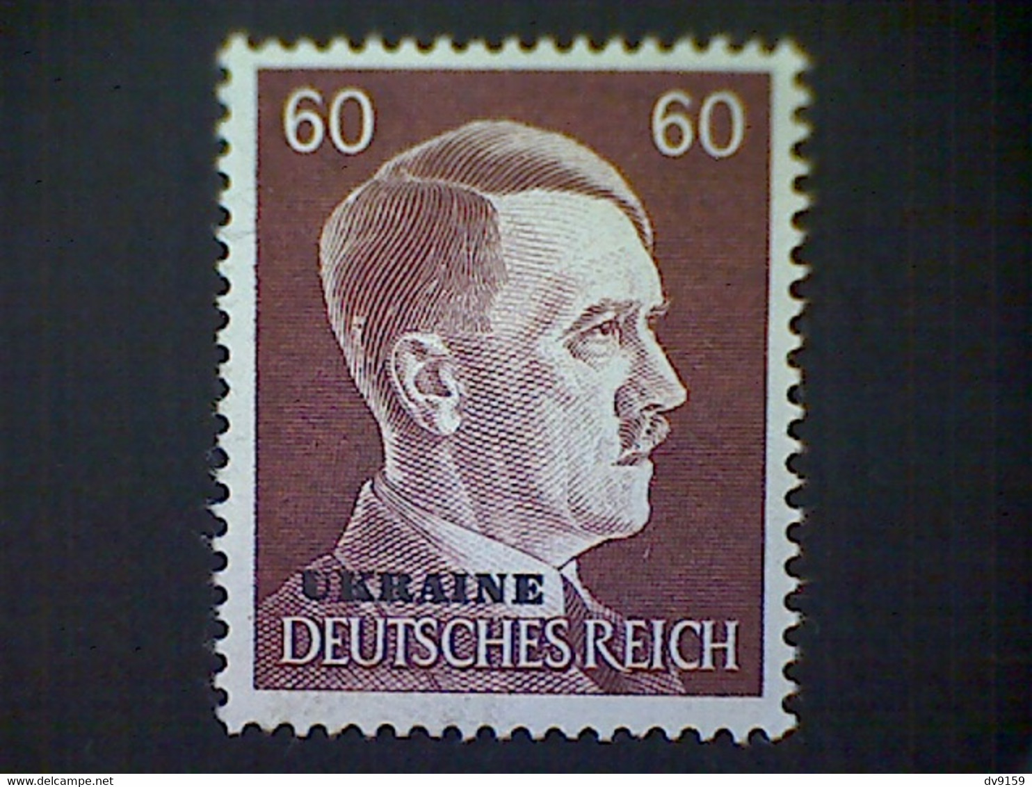 Russia, Scott #N59, Mint (*), 1941, Hitler Overprint Ukraine, 60pf, Dark Red Brown - 1941-43 Occupazione Tedesca