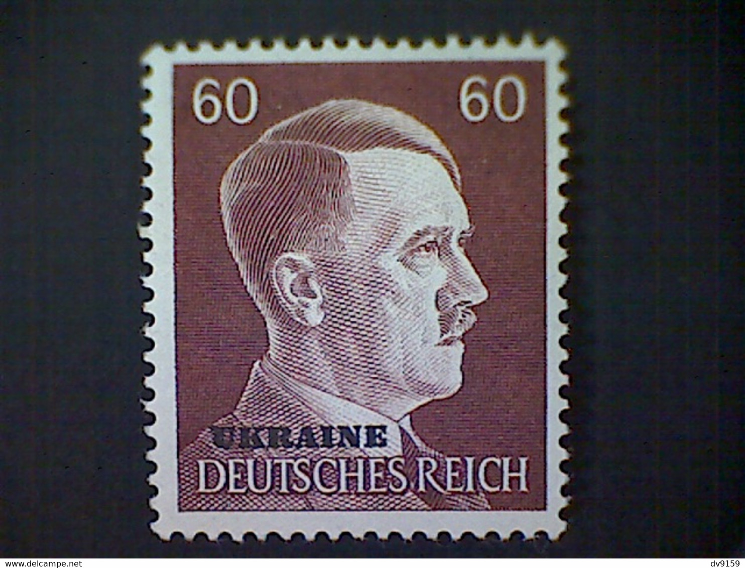 Russia, Scott #N59, Mint (*), 1941, Hitler Overprint Ukraine, 60pf, Dark Red Brown - 1941-43 Occupation: Germany