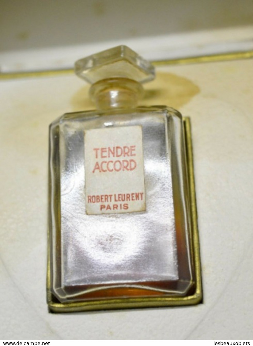 RARE ANCIEN FLACON PARFUM ROBERT LEURENT PARIS TENDRE ACCORD EN BOITE COLLECTION Déco Collection Vitrine - Flakons (leer)