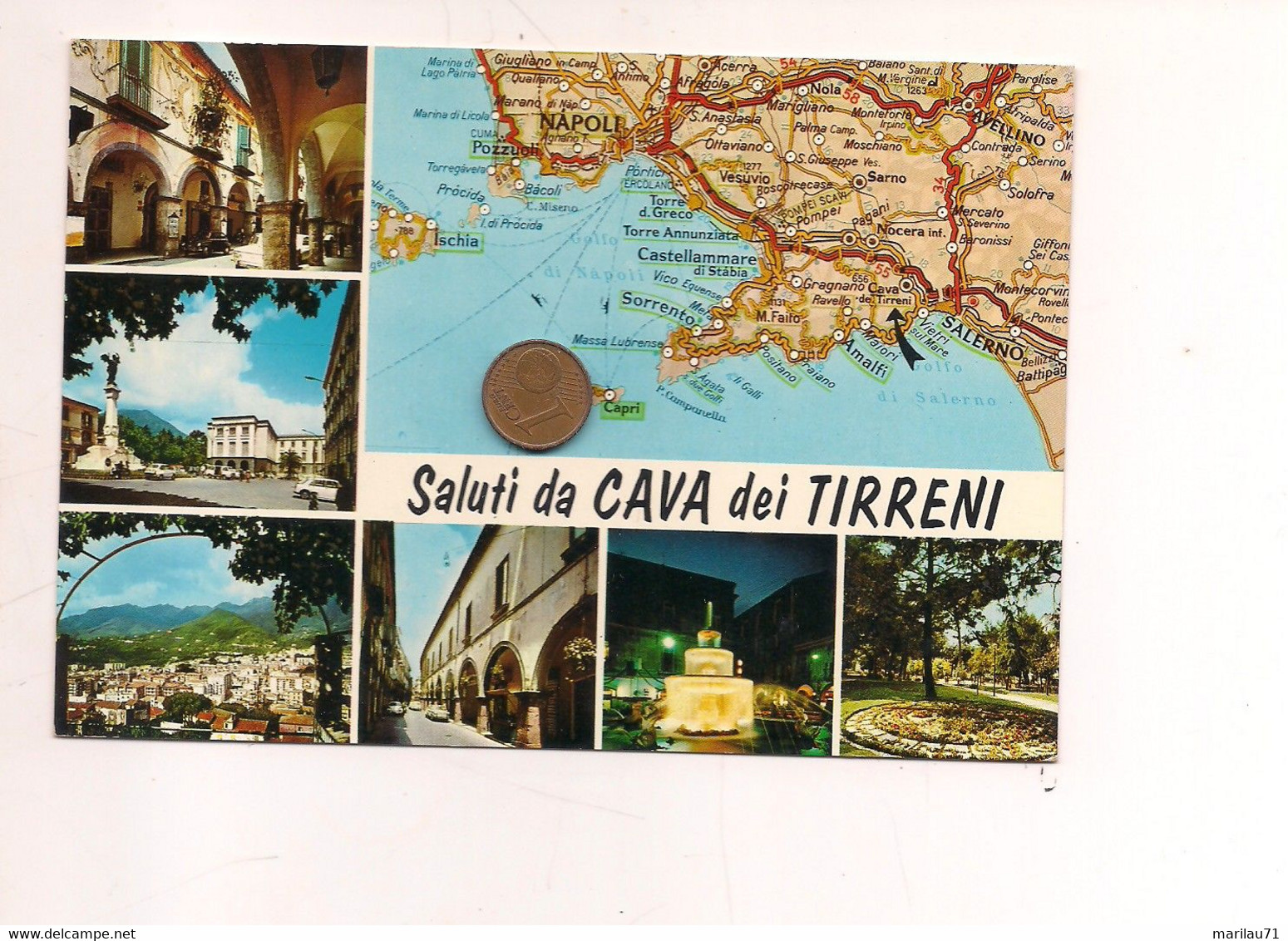 MM907 Campania CAVA DEI TIRRENI 1971 Scritta Non Viaggiata - Cava De' Tirreni