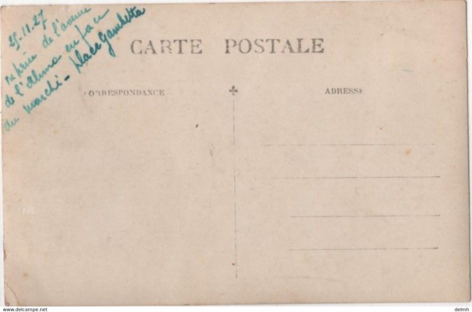 Carte Photo ALGERIE - MOSTAGANEM - INONDATIONS DU 26 NOVEMBRE 1927 Lavenue De L'Alma Place Gambetta - Mostaganem