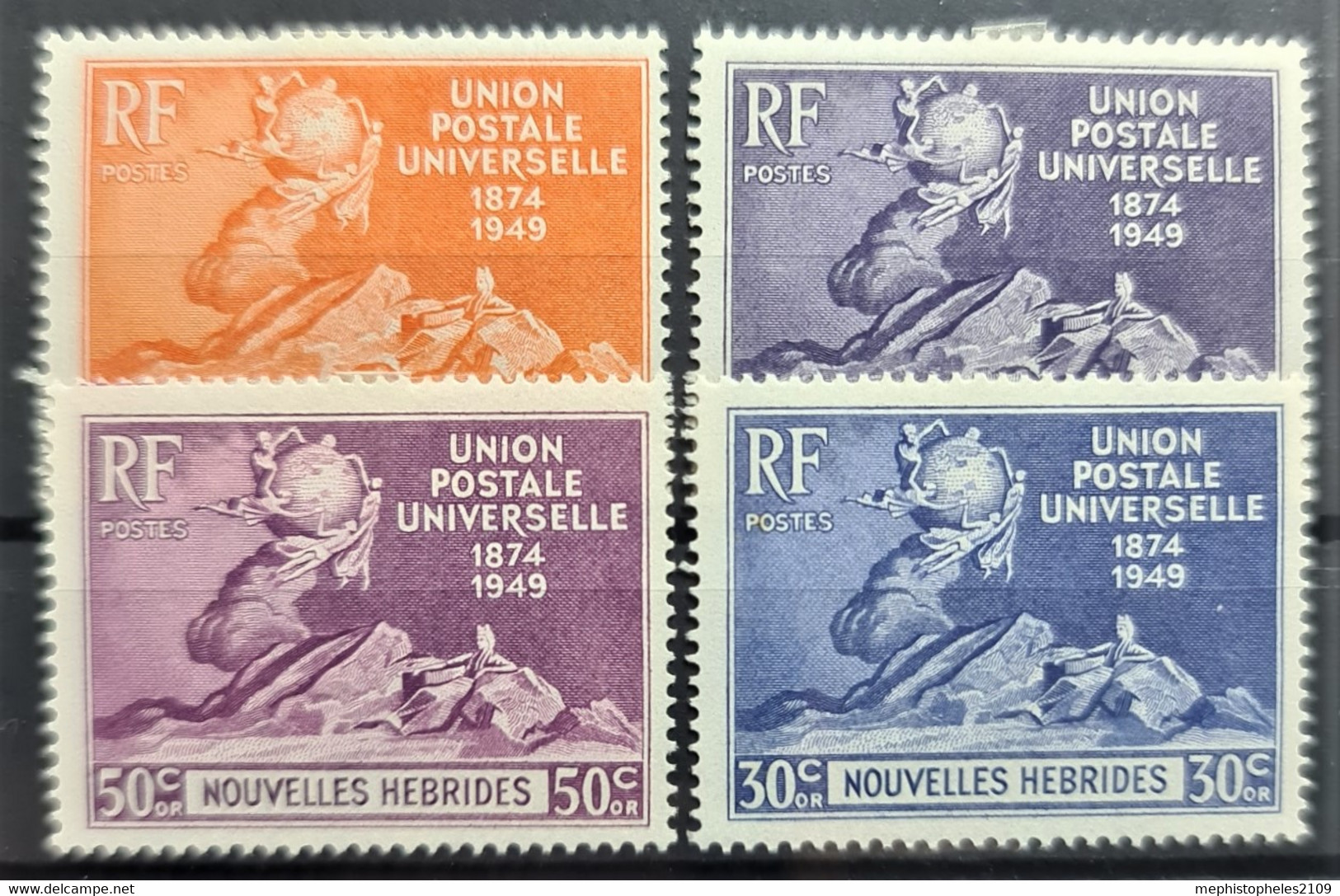 NOUVELLES HÉBRIDES 1949/50 - MLH - YT 136-139 - Unused Stamps