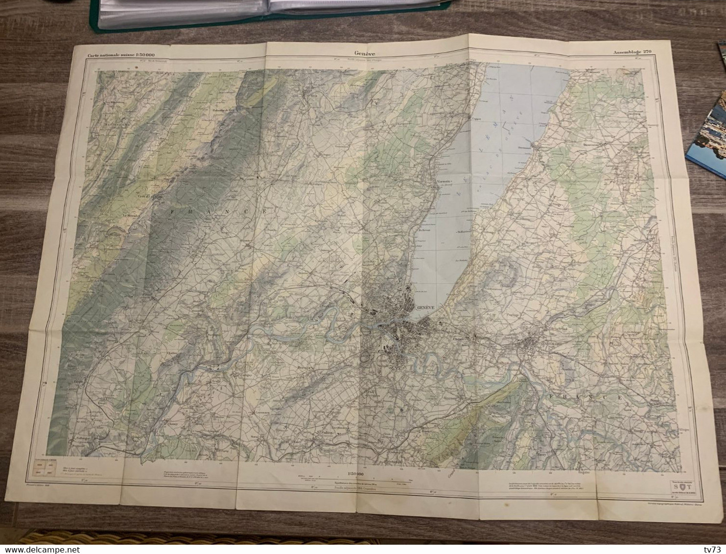 VP188 - Carte Taride Topographique Suisse - GENEVE Carte Nationale De La Suisse - Topographical Maps