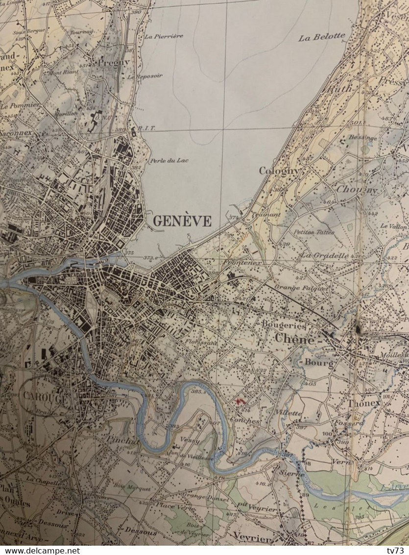 VP188 - Carte Taride Topographique Suisse - GENEVE Carte Nationale De La Suisse - Topographical Maps