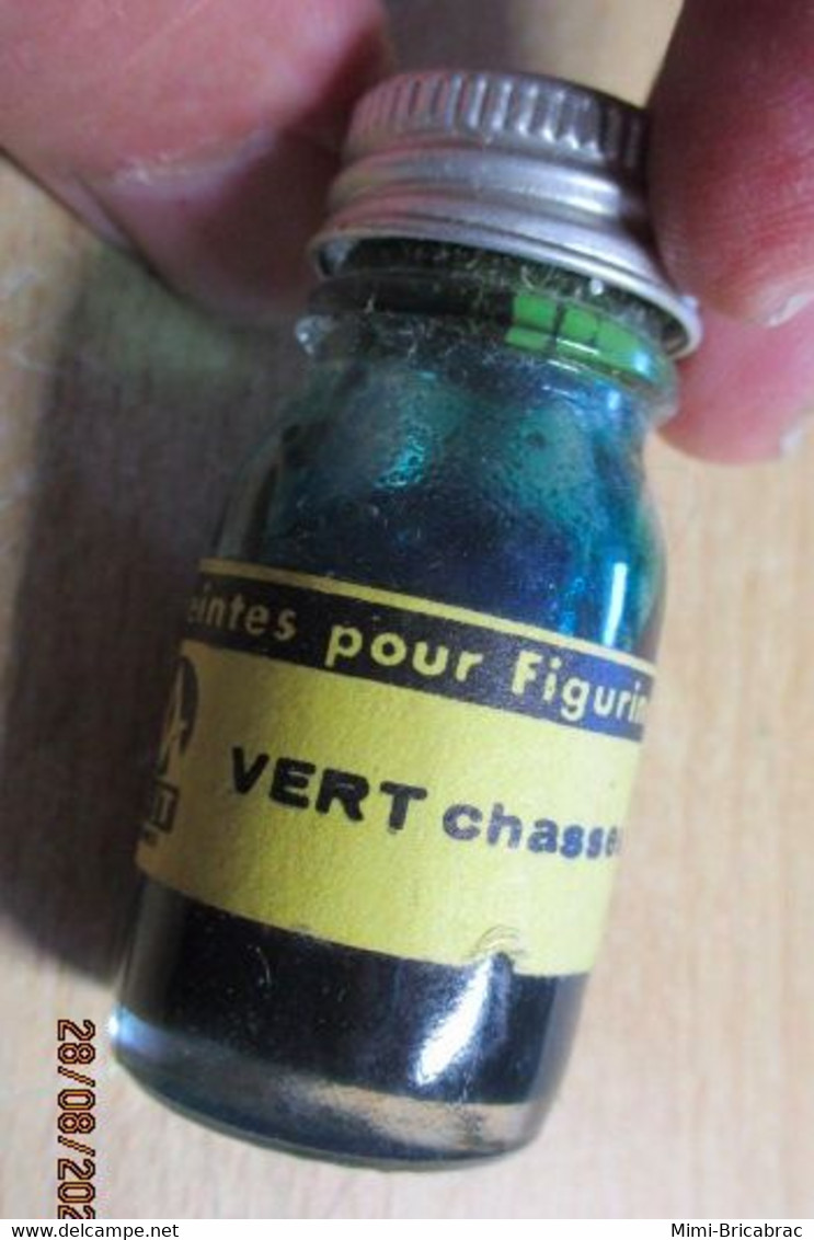 ABT21 Pot De Peinture ABT Des Années 70 : TEINTES POUR FIGURINES / VERT CHASSEUR Pour Collectionneurs - Décals