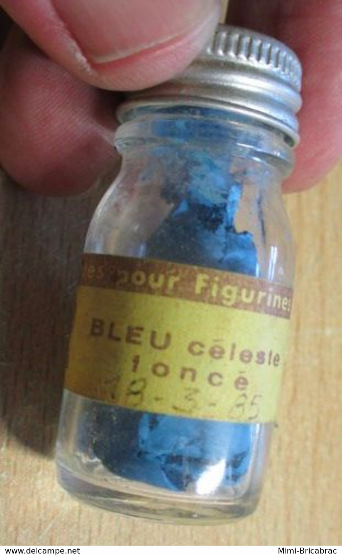 ABT21 Pot De Peinture ABT Des Années 70 : TEINTES POUR FIGURINES / BLEU CELESTE FONCE Pour Collectionneurs - Pegatinas (calcas)