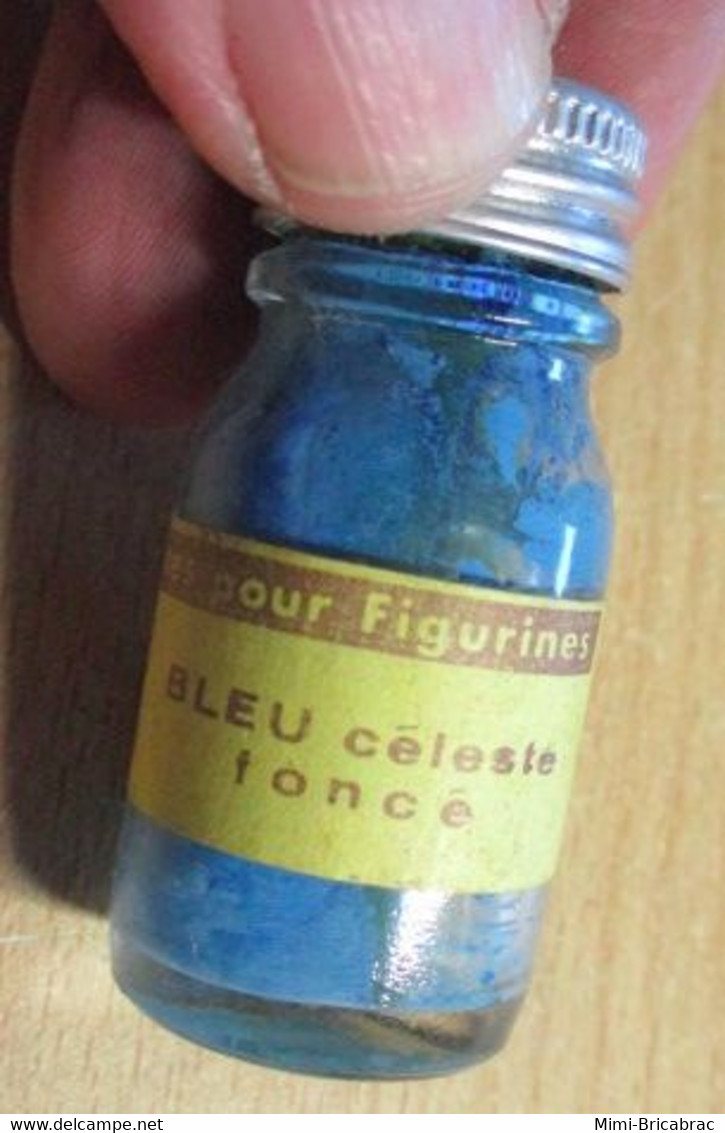 ABT21 Pot De Peinture ABT Des Années 70 : TEINTES POUR FIGURINES / BLEU CELESTE FONCE Pour Collectionneurs - Décals