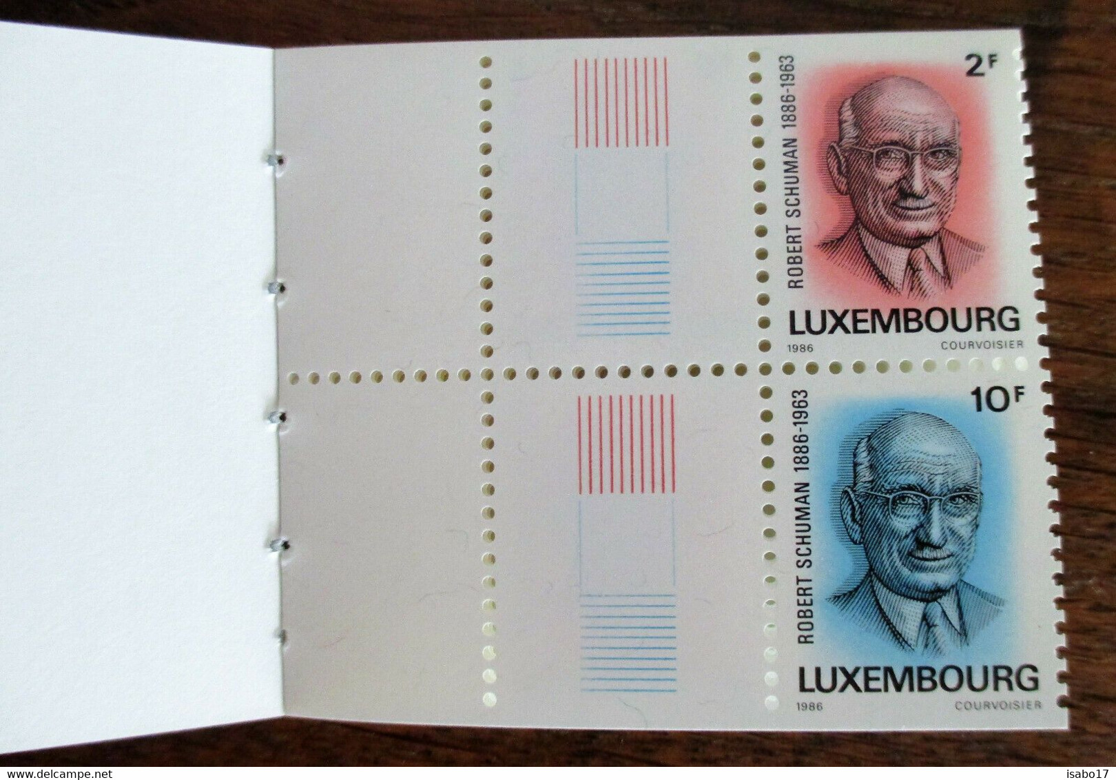 Mi.C1 Robert Schuman Luxemburg Heftchen Postfrisch 1986 - Markenheftchen