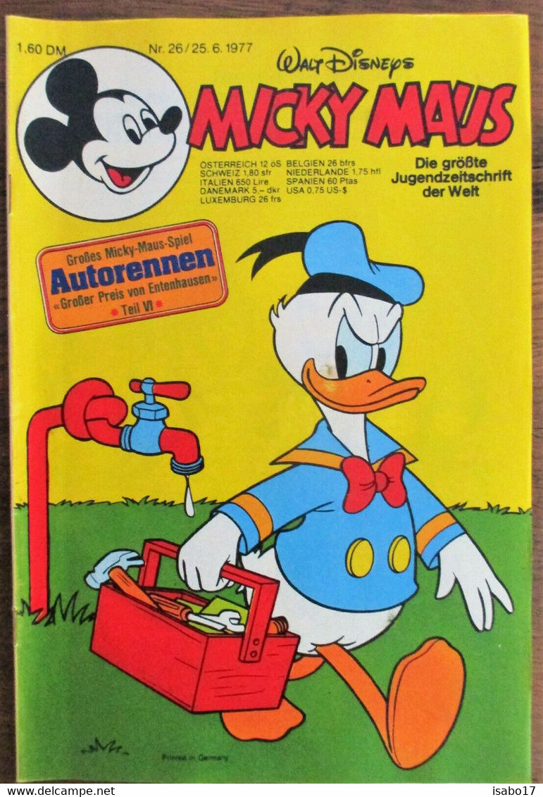 MICKY MAUS N° 26 25.6.1977 Walt Disney Wie Neu - Walt Disney