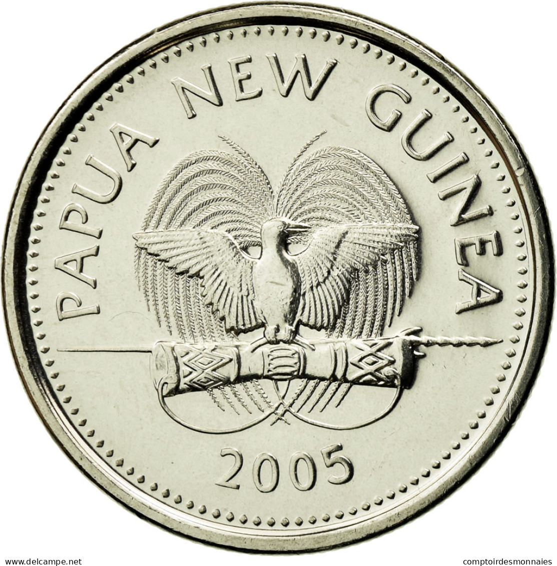 Monnaie, Papua New Guinea, 5 Toea, 2005, SPL, Nickel Plated Steel, KM:3a - Papua New Guinea