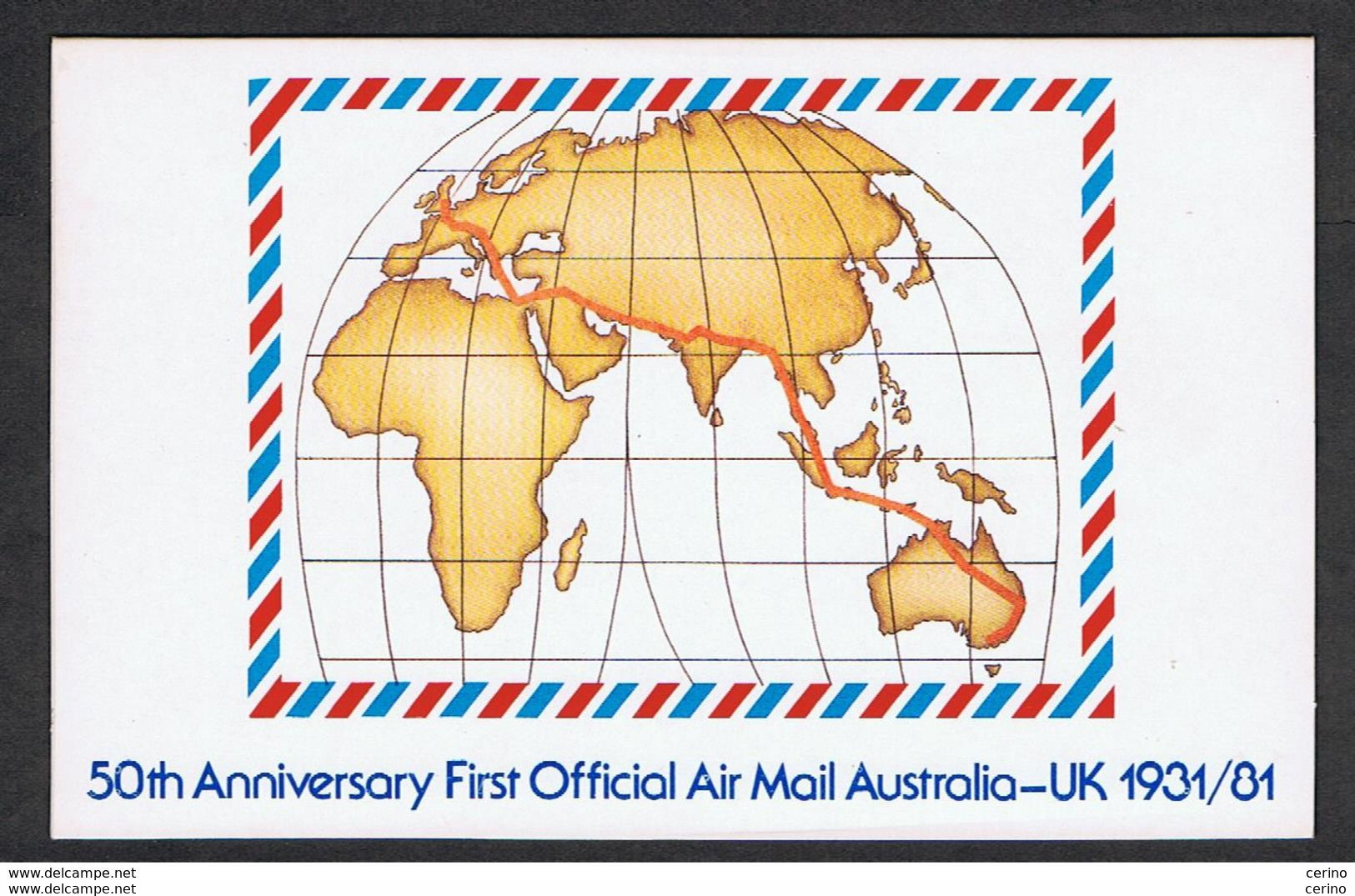 AUSTRALIA:  50 TH. ANNIVERSARY  FIRST  OFFICIAL  AIR  MAIL  AUSTRALIA - UK  1931/81  -  YV/TELL. 731/32 - Presentation Packs