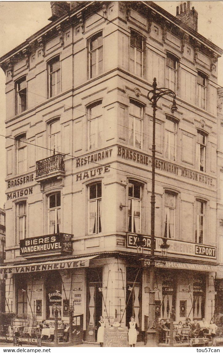 BRUXELLES - BELGIQUE - PEU COURANTE CPA - BRASSERIE - RESTAURANT MAISON-HAUTE - AVENUE PORTE DE HAL... - Cafés, Hôtels, Restaurants